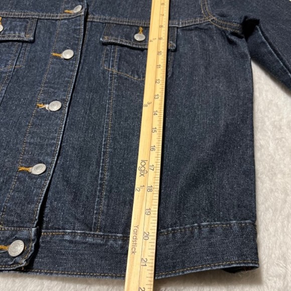 Old Navy Blue Jeans Womens 100% Cotton Denim Jacket Medium Wash Size Large - Picture 12 of 12